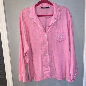 Ralph Lauren Pink Flannel Sleep Shirt